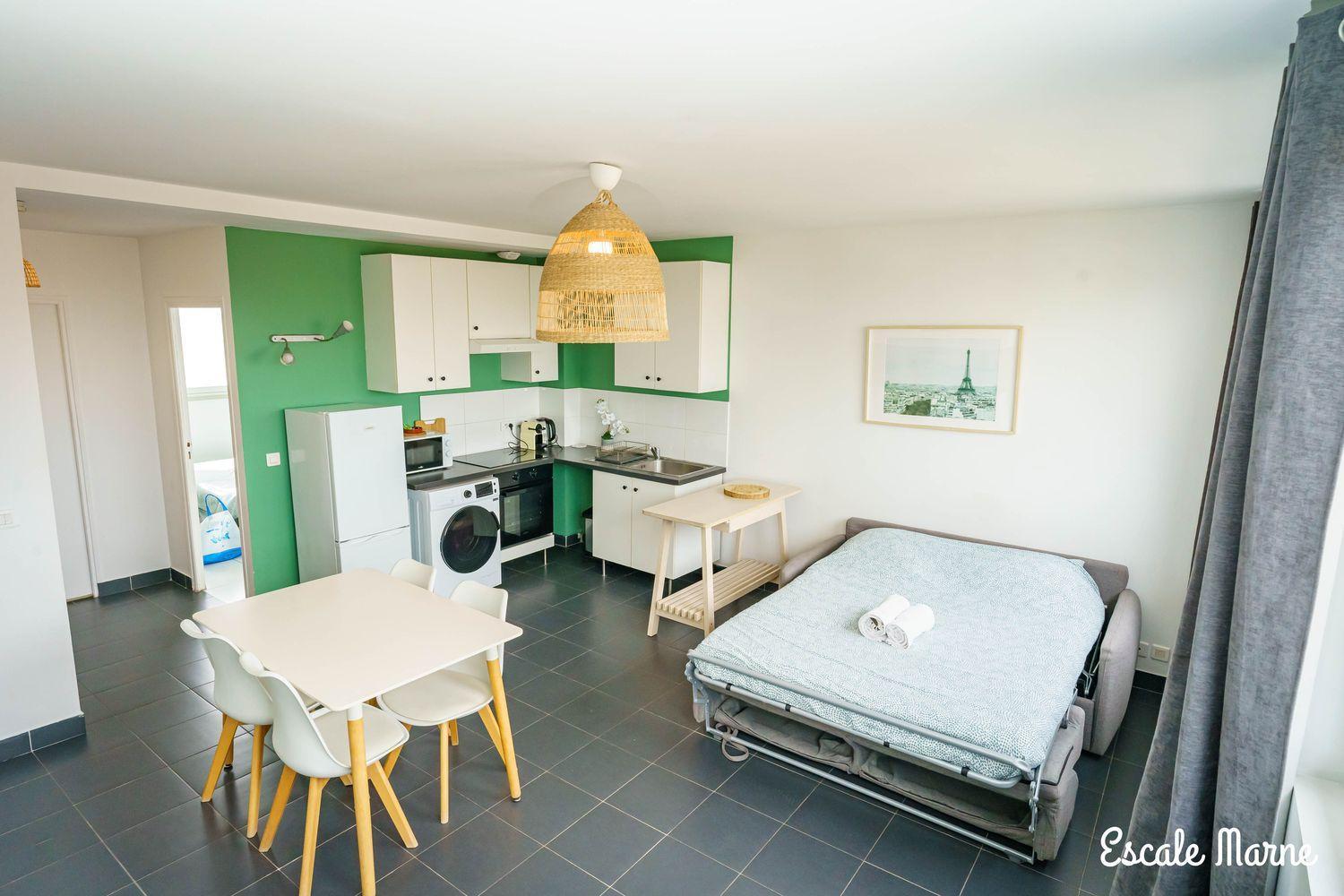 Escale-Marne Fr - 201 - Free Parking - Free Luggage Storage - All Equipped - Linen Included - Washing Machine - Luxury Emma Mattress 160X200 - 10Mn Walk Metro 8 - Rer A - Panoramic View - From 1 To 6 Guests Maisons-Alfort Exteriér fotografie