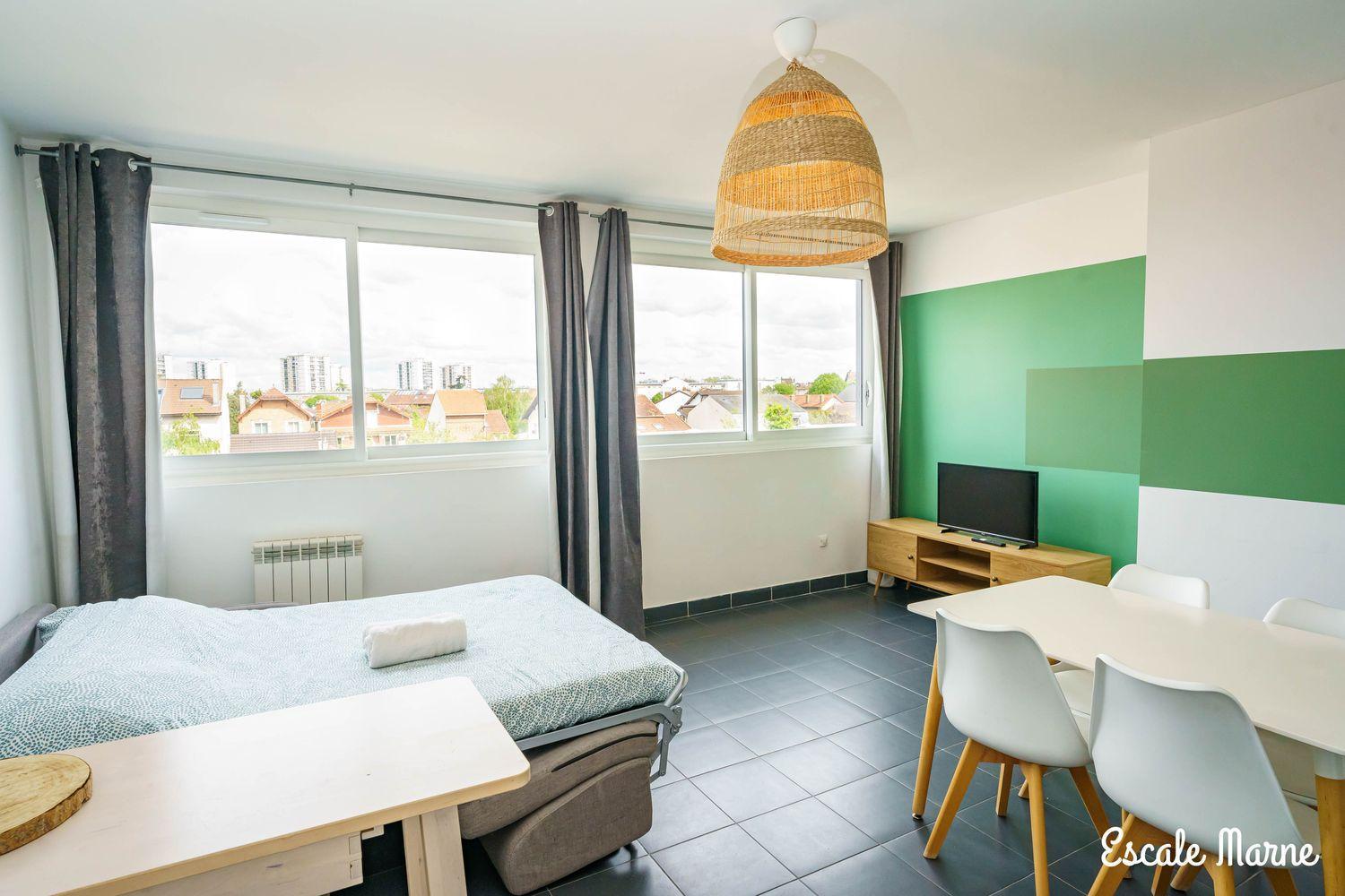 Escale-Marne Fr - 201 - Free Parking - Free Luggage Storage - All Equipped - Linen Included - Washing Machine - Luxury Emma Mattress 160X200 - 10Mn Walk Metro 8 - Rer A - Panoramic View - From 1 To 6 Guests Maisons-Alfort Exteriér fotografie